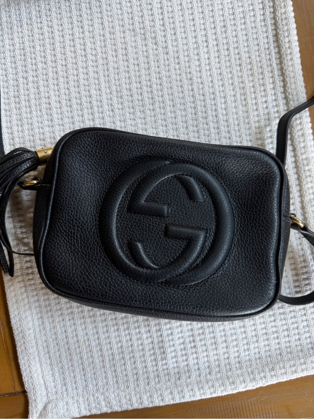 Gucci Soho Disco Crossbody Bag with Embossed GG